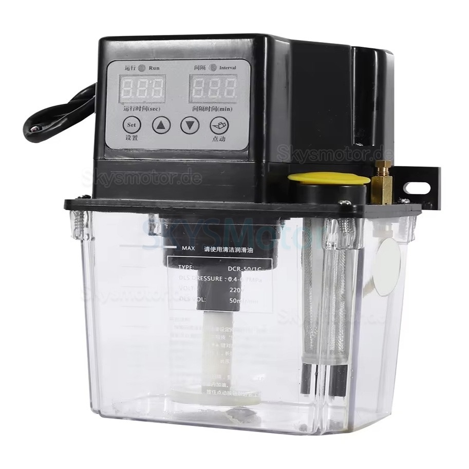 220 V 1 l/2 l CNC-Automatische Schmier&ouml;lpumpe, elektromagnetische Schmierpumpe ohne Manometer